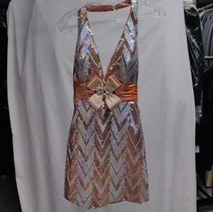 Riva Designs Dress copper/silver color, size 8